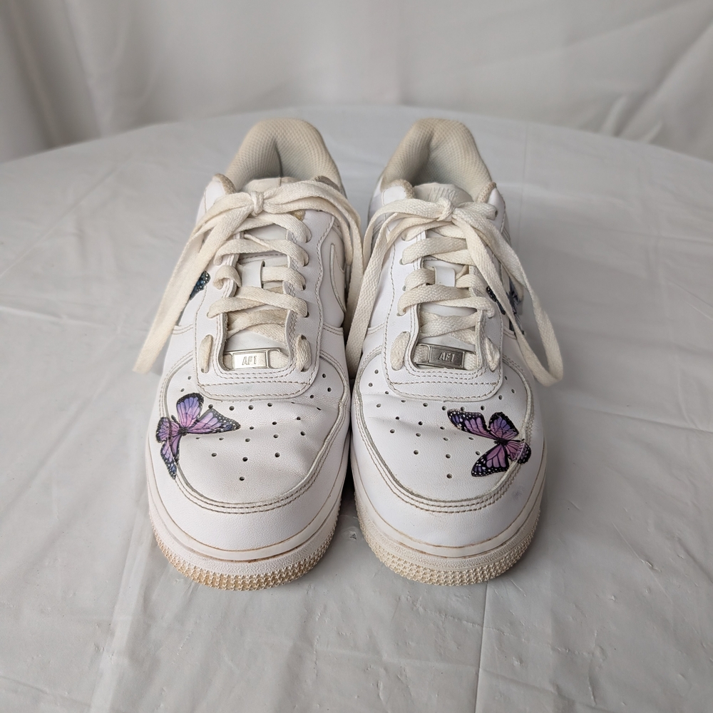 Nike Air Force 1 Low Custom Sneakers Women's Size 8 US Butterflies - Picture 2 of 10